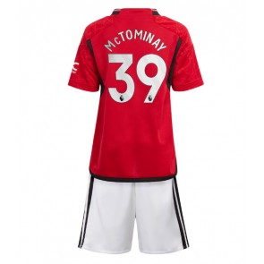 Manchester United Scott McTominay #39 Hemmakläder Barn 2023-24 Kortärmad (+ Korta byxor)